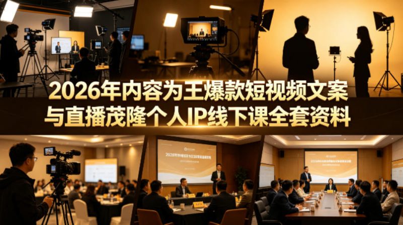 2026年内容为王爆款短视频文案与直播茂隆个人IP线下课全套资料(价值4980)-轻创社项目网
