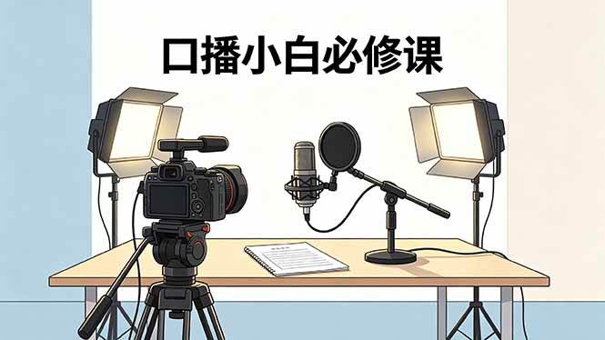 图片[1]-（18428期）口播小白必修课：录像收音灯光设备+脚本撰写，搭专业级录制场景