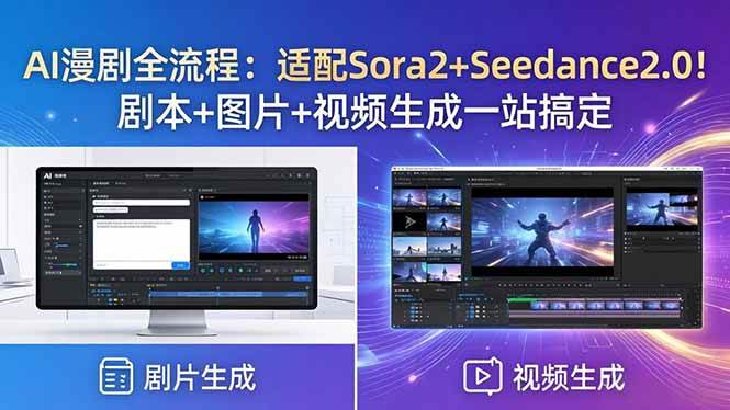 图片[1]-（18400期）AI漫剧全流程：适配Sora2+Seedance2.0！剧本+图片+视频生成一站搞定