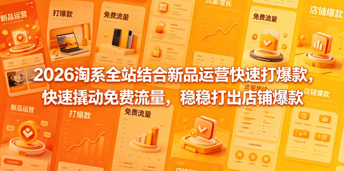 2026淘系全站结合新品运营快速打爆款,快速撬动免费流量,稳稳打出店铺爆款(更新5月12日)-轻创社项目网