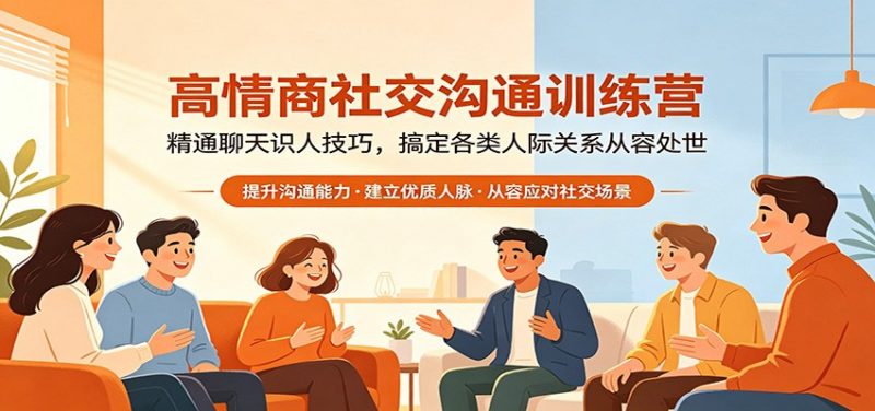 高情商社交沟通训练营:精通聊天识人技巧,搞定各类人际关系从容处世-轻创社项目网