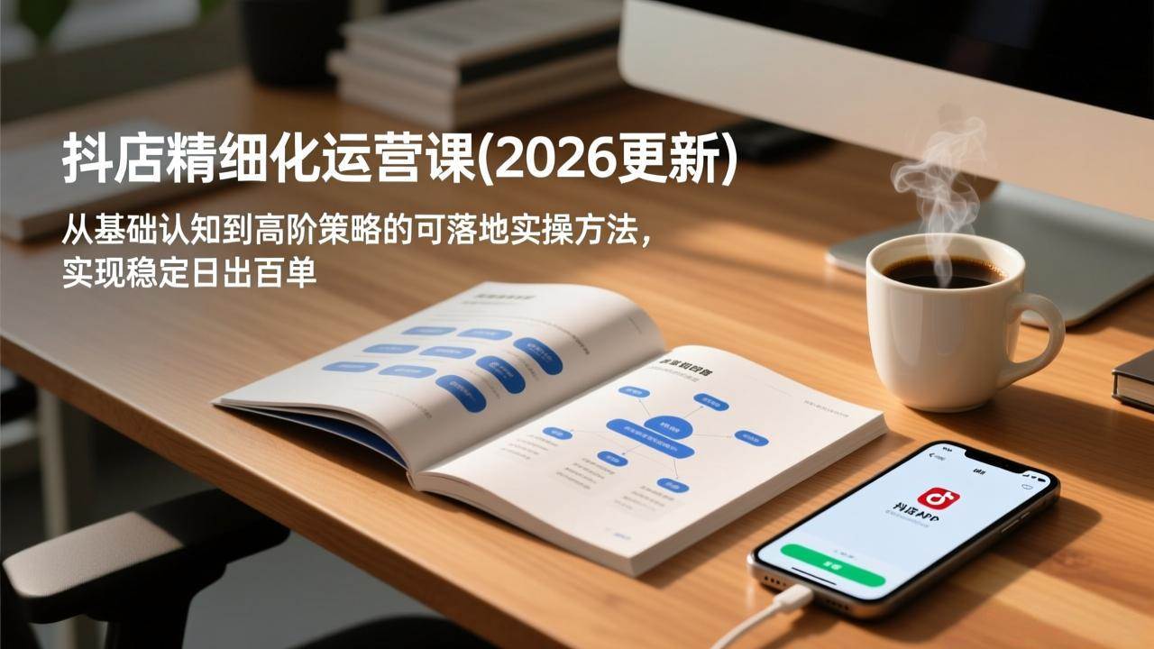 图片[1]-（18421期）抖店精细化运营课(更新5月)，从基础认知到高阶策略的可落地实操方法，实现稳定日出百单