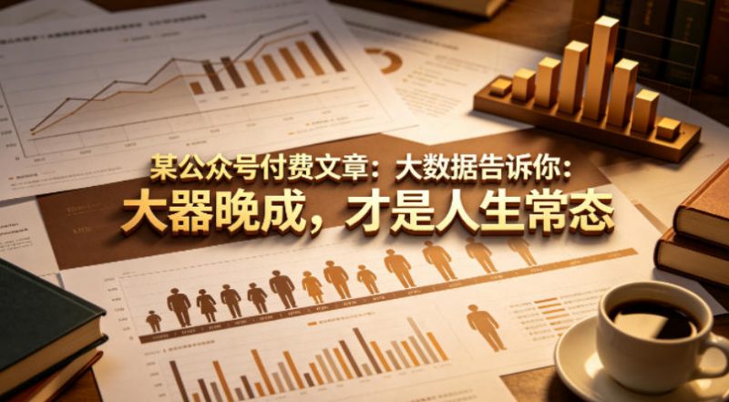 某公众号付费文章:大数据告诉你:大器晚成,才是人生常态-轻创社项目网