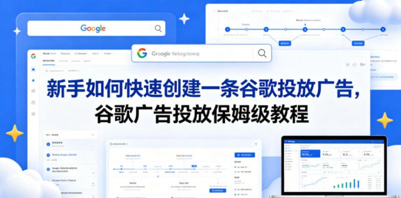 新手如何快速创建一条谷歌投放广告，谷歌广告投放保姆级教程-轻创社项目网