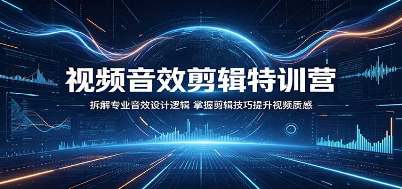视频音效剪辑特训营：拆解专业音效设计逻辑，掌握剪辑技巧提升视频质感-轻创社项目网