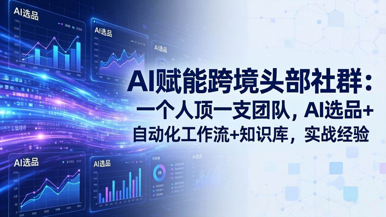 图片[1]-（18425期）AI赋能跨境头部社群-更新5月：一个人顶一支团队，AI选品+自动化工作流+知识库，实战经验
