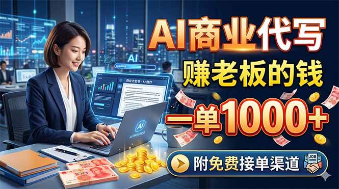 图片[1]-（18444期）AI商业代写，赚老板的钱，一单1000+，附免费接单渠道