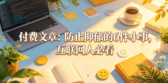 付费文章:防止抑郁的6件小事,互联网人必看!-轻创社项目网