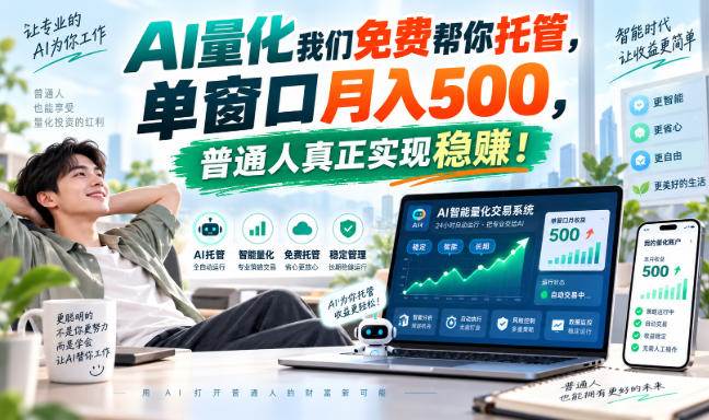 （20607期）AI量化副业天花板，单窗口月入500，普通人真正实现稳赚！-轻创社项目网