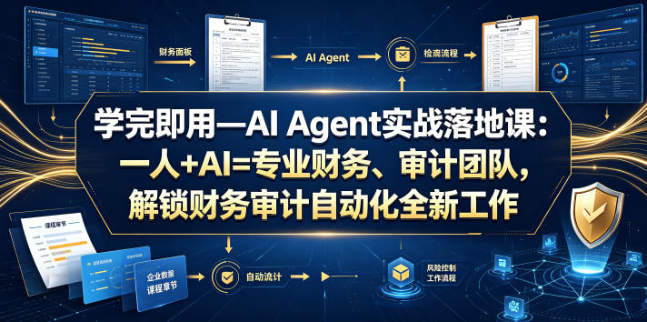 学完即用—AI Agent实战落地课:一人+AI=专业财务、审计团队,解锁财务审计自动化全新工作模式(更新0924)-轻创社项目网