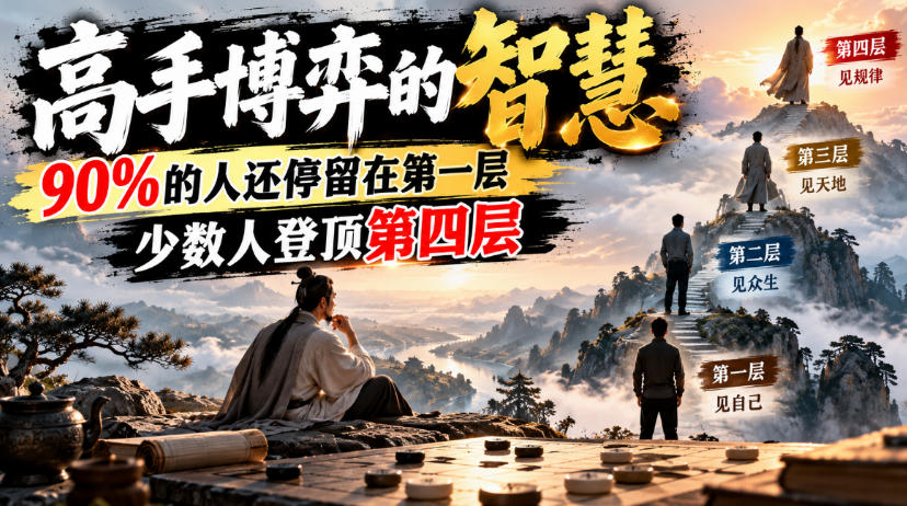 付费文章：高手博弈的智慧，90%的人还停留在第一层，少数人登顶第四层-轻创社项目网