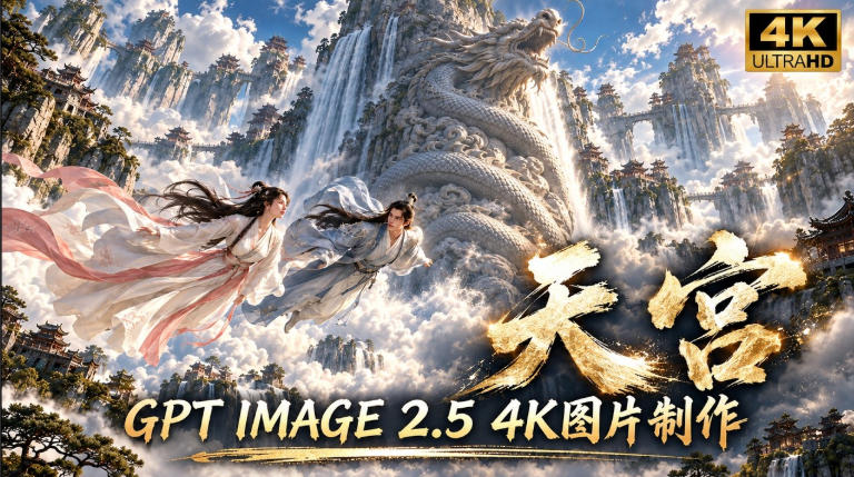GPT Image 2.5实测!4K到底多清楚?皮肤、手指、修图与天宫场景全面测试-轻创社项目网