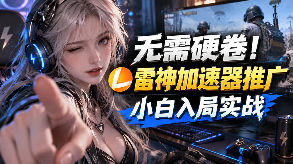 无需硬卷!雷神加速器推广,小白入局实战一天也能几十r-轻创社项目网