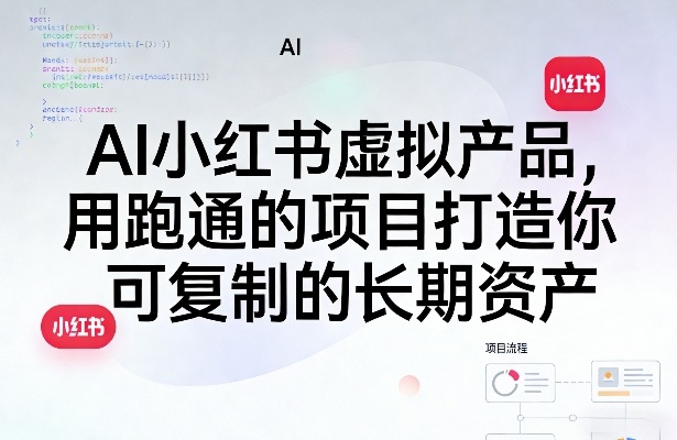 AI小红书虚拟产品,用跑通的项目打造你可复制的长期资产(更新1017)-轻创社项目网