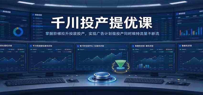 千川投产提优课：掌握阶梯拉升投放投产，实现广告计划提投产同时维持流量不断流-轻创社项目网