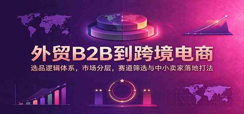 外贸B2B到跨境电商:选品逻辑体系,市场分层,赛道筛选与中小卖家落地打法-轻创社项目网