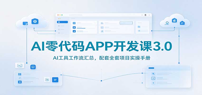 AI零代码APP开发课3.0:AI工具工作流汇总,配套全套项目实操手册-轻创社项目网
