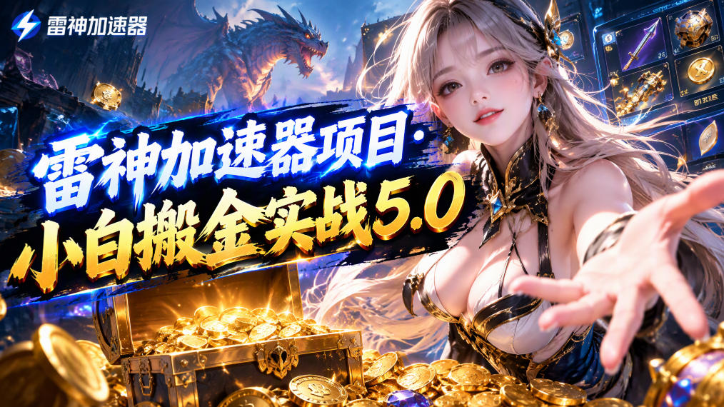 雷神加速器项目·小白搬金实战5.0,抖音W播100-150r,小白入局一天也能几十r-轻创社项目网