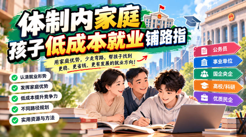 某公众号付费文章:体制内家庭,孩子低成本就业铺路指-轻创社项目网