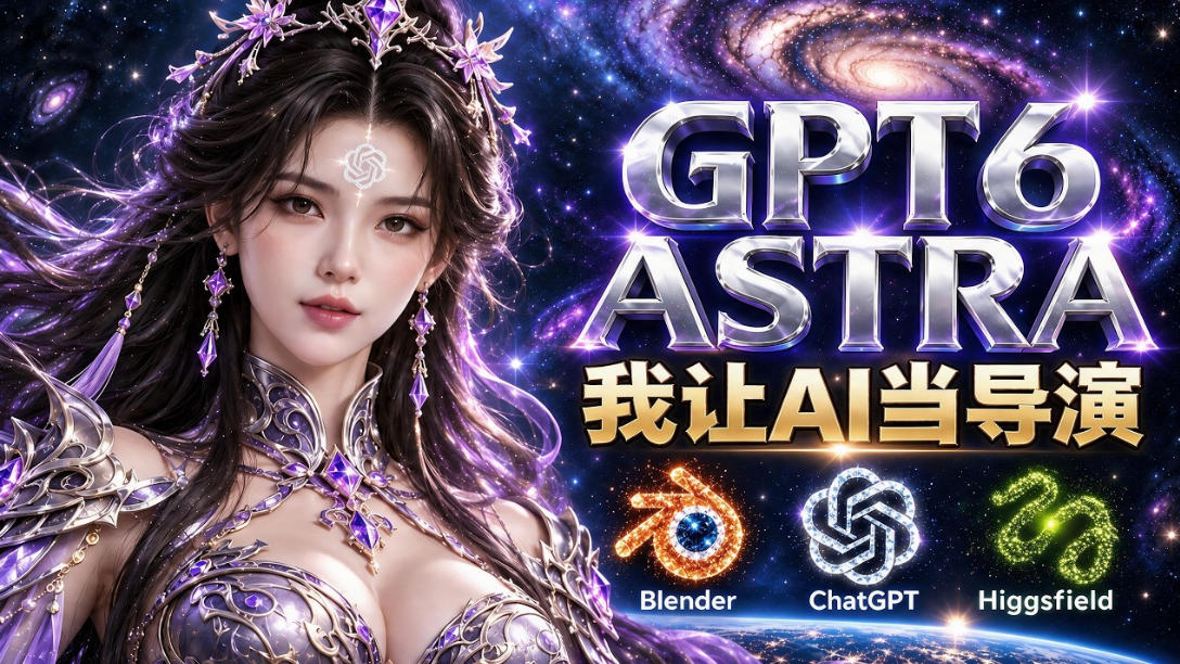 让GPT-6 Astra当导演!Higgsfield和Blender实战打造30秒玄幻精准运镜短片!-轻创社项目网
