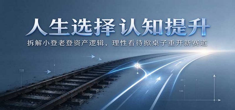 人生选择认知提升:拆解小登老登资产逻辑,理性看待掀桌子重开新赛道-轻创社项目网