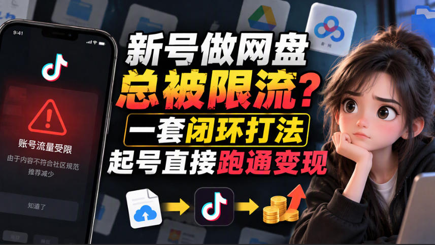 小白新号过限流:别发链先养号,12步SOP直接抄-轻创社项目网